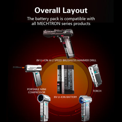 8V LI-ION AI 2 SPEED BRUSHLESS HAMMER DRILL (PRO)