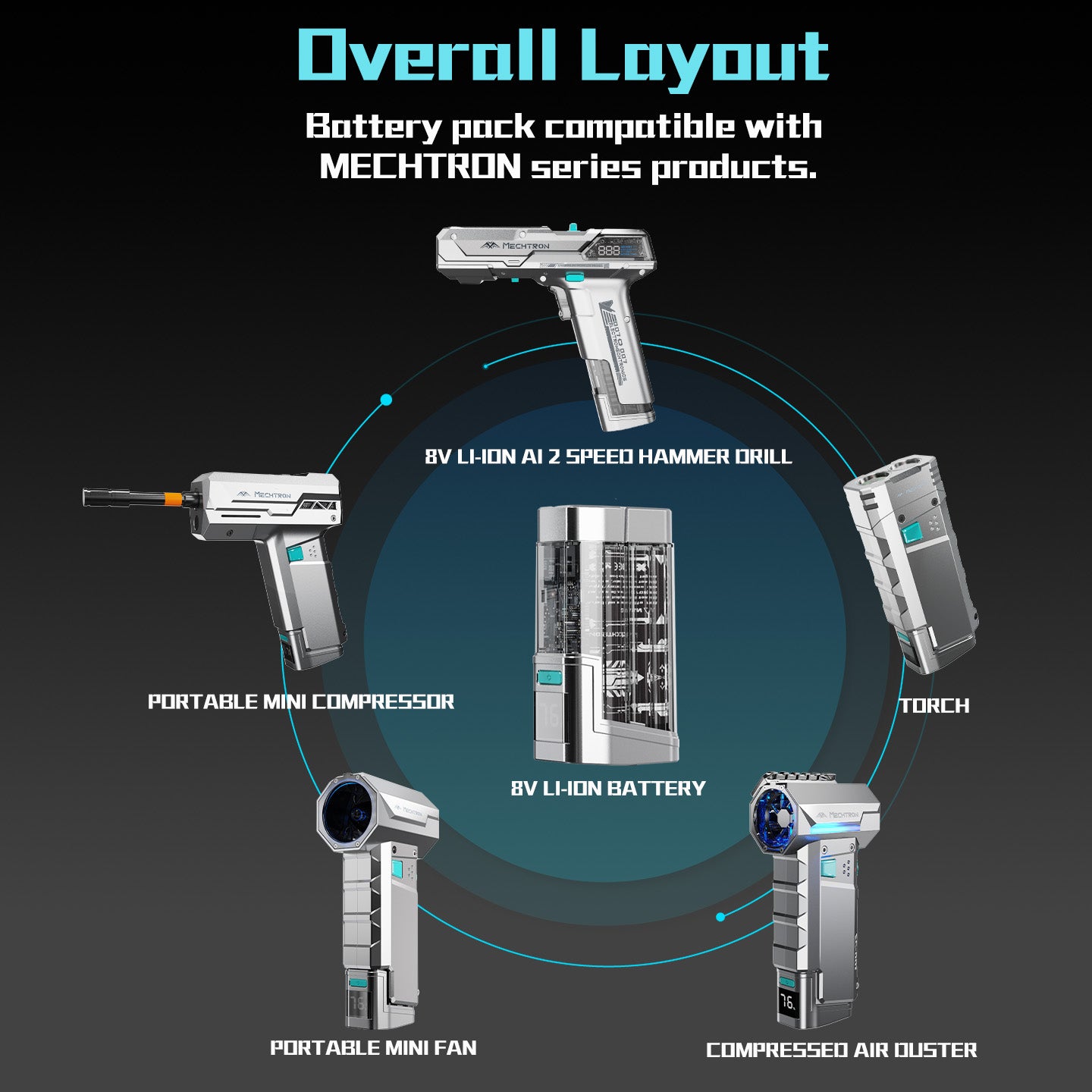8V LI-ION AI 2 SPEED HAMMER DRILL (PRO)